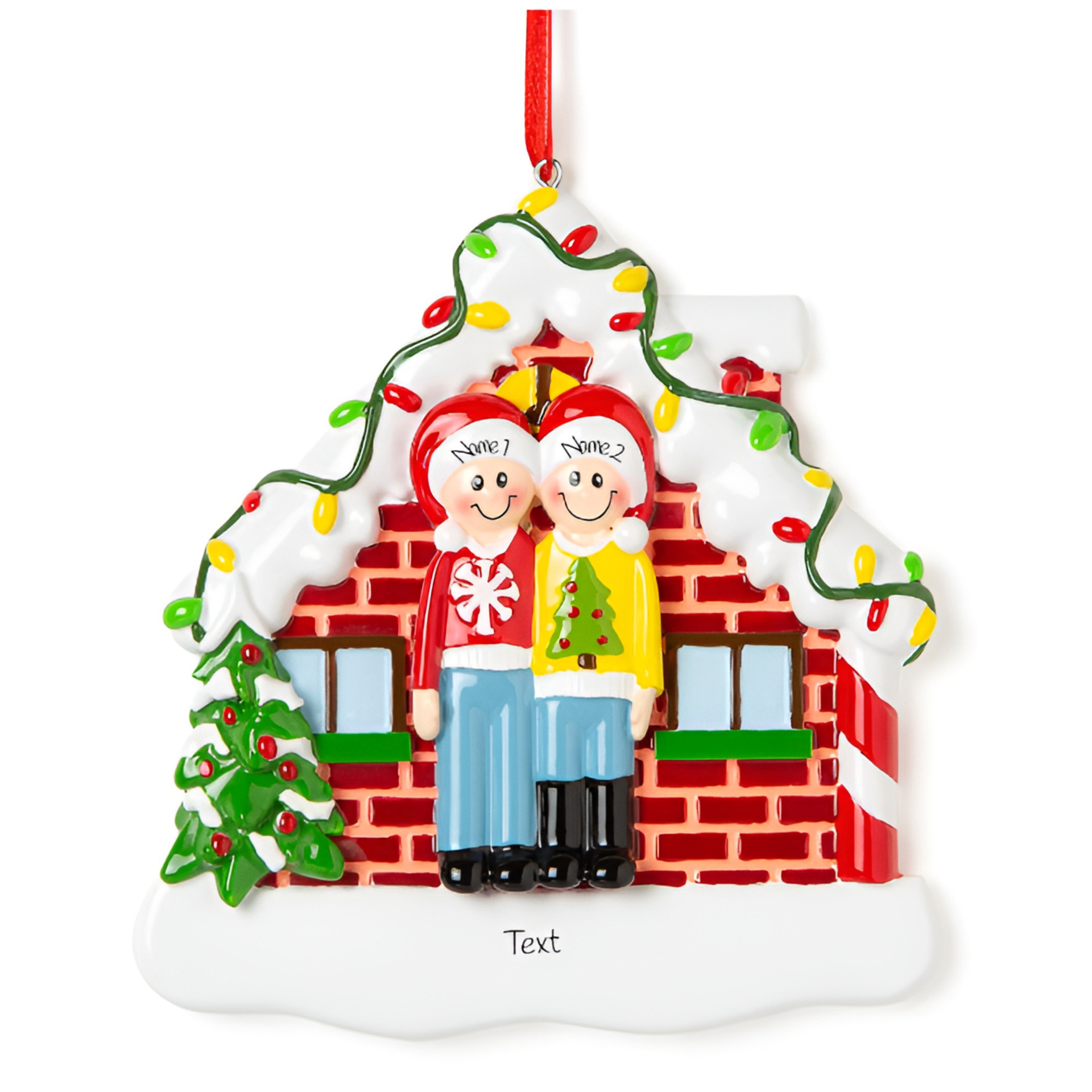 Adornos navideños familiares personalizados con nombres personalizados como regalo para seres queridos