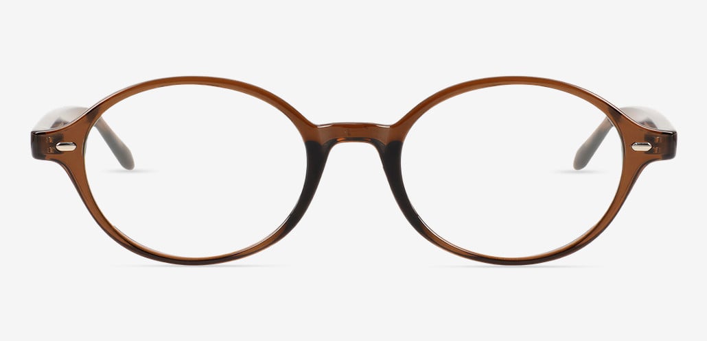 Winifred Brown Oval Glasses