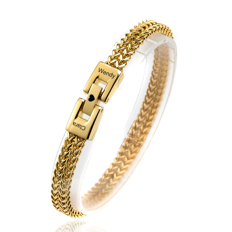 Personalized Men's Bracelet With Custom Text Warm Father's Day Gift For Dad