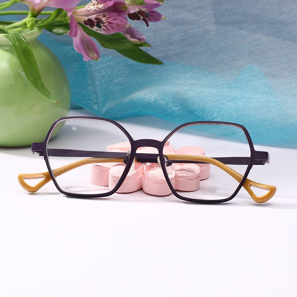 Kenne Geometric Purple Glasses