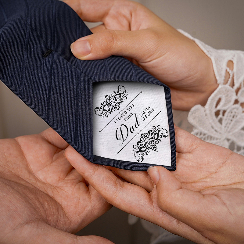 Cravatta con nome personalizzato e motivo prezioso Regalo prezioso per la festa del papà