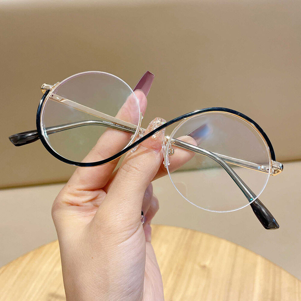 Hilary Round Black Glasses