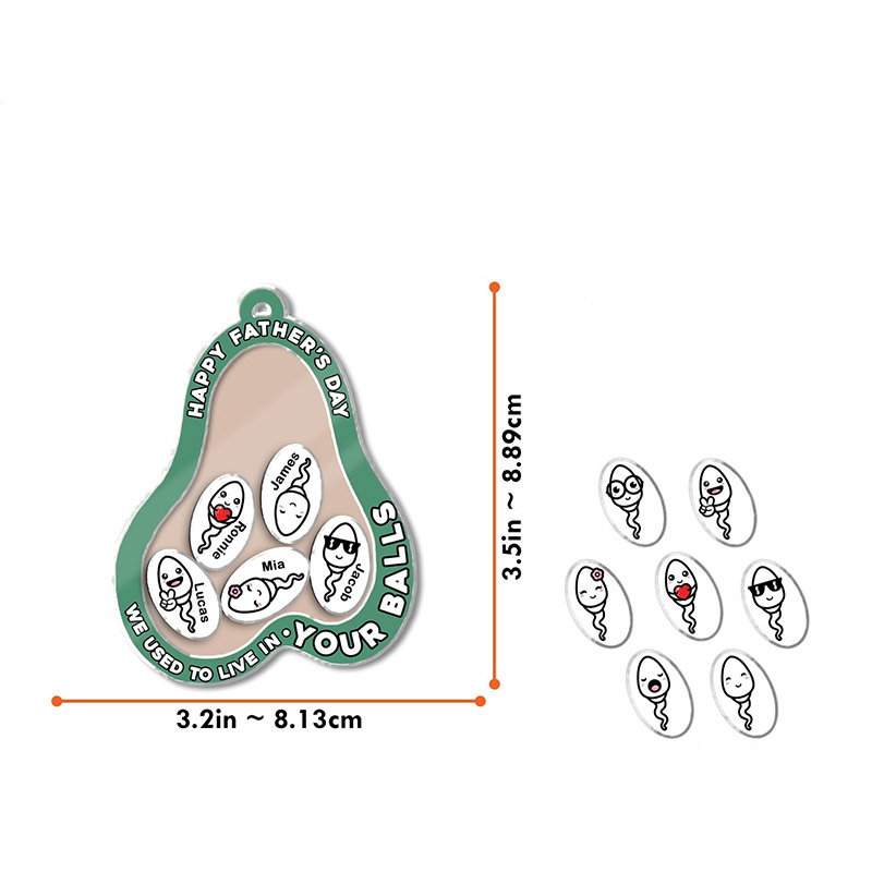 Personalized Keychain Funny Gift for Father's Day