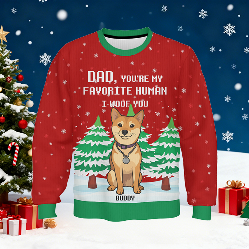 オリジナル ペット 犬 猫 名入れ 写真入れ 漫画風 セーター