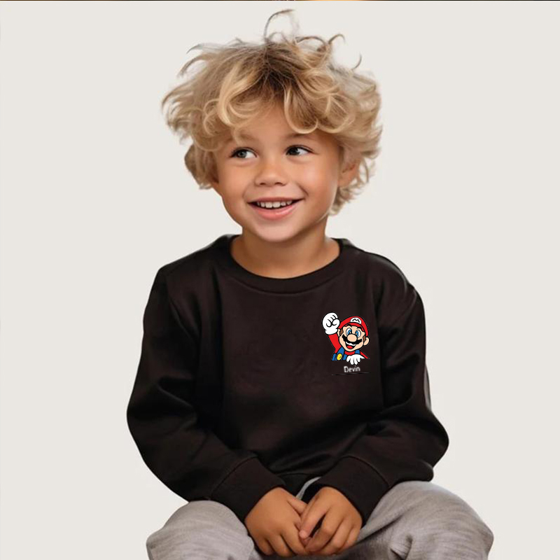 Felpa personalizzata per bambini con nome personalizzato e motivo di personaggi Anime Regali per bambini