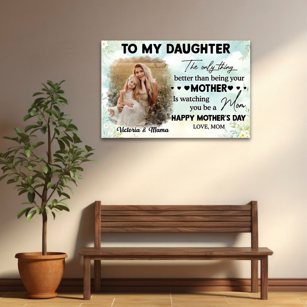 Personalized Picture Canvas Wall Art Warm Present for Mother's Day