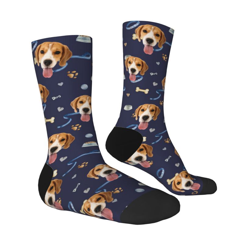 Personalized Face Socks with Pet Dog Photos