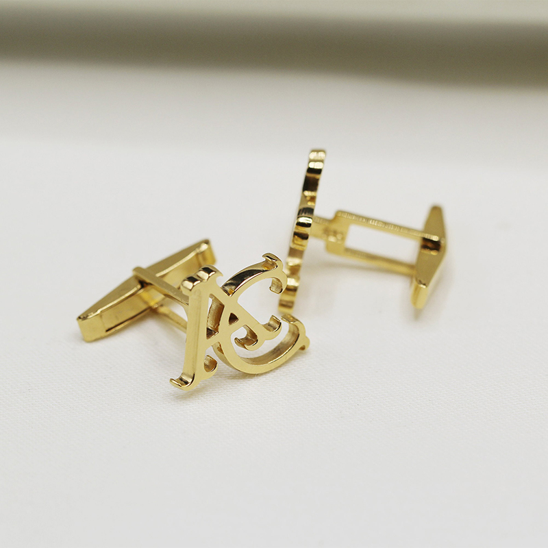Personalized Custom Cufflink Initial Name Two Letters Artistic Design Perfect Gift for Him