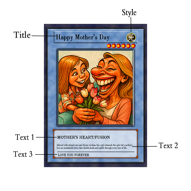 Personalized Funny Picture Poke Card Creative Gift for Mother