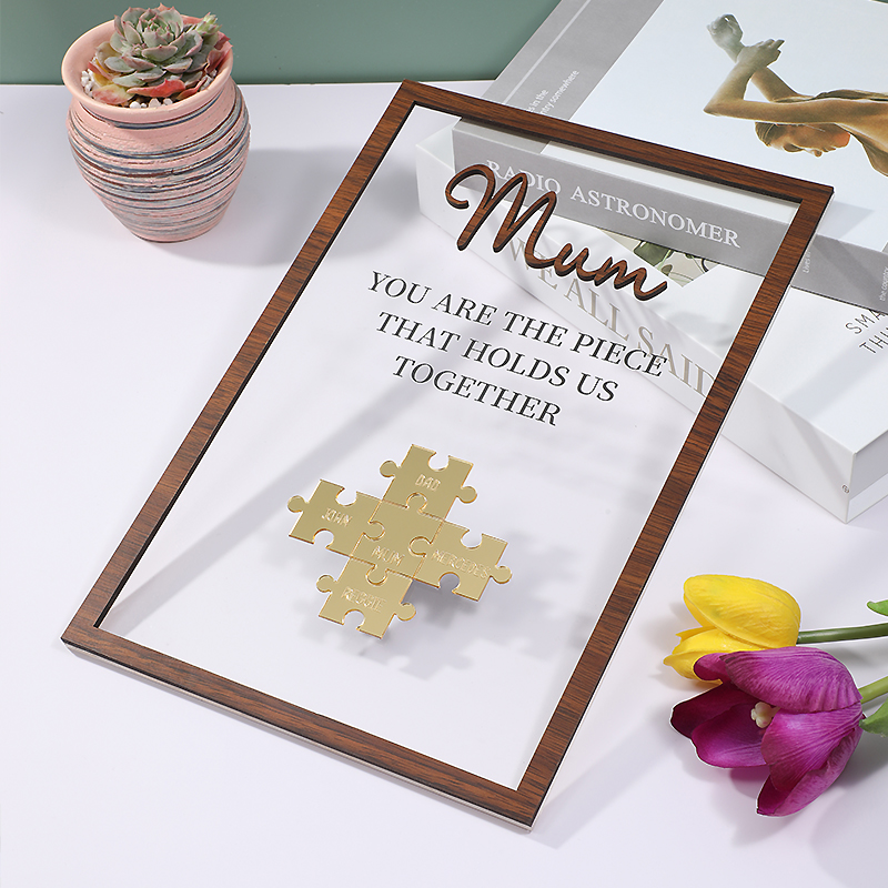 名入れ アクリル パズル フレーム 家族