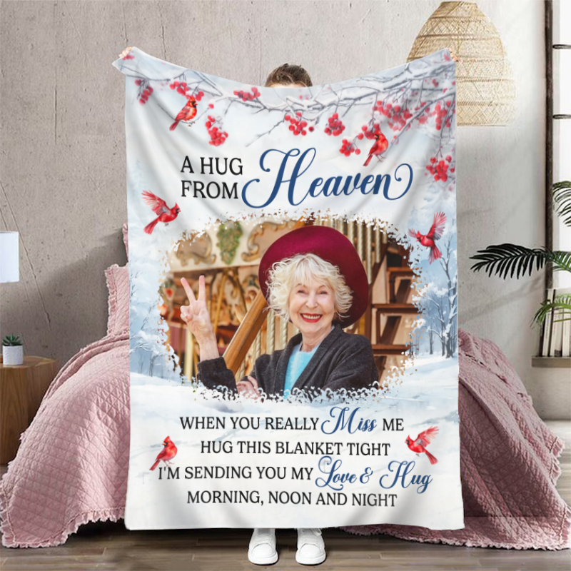 Personalized Picture Blanket Memorial And Best Gift for Family