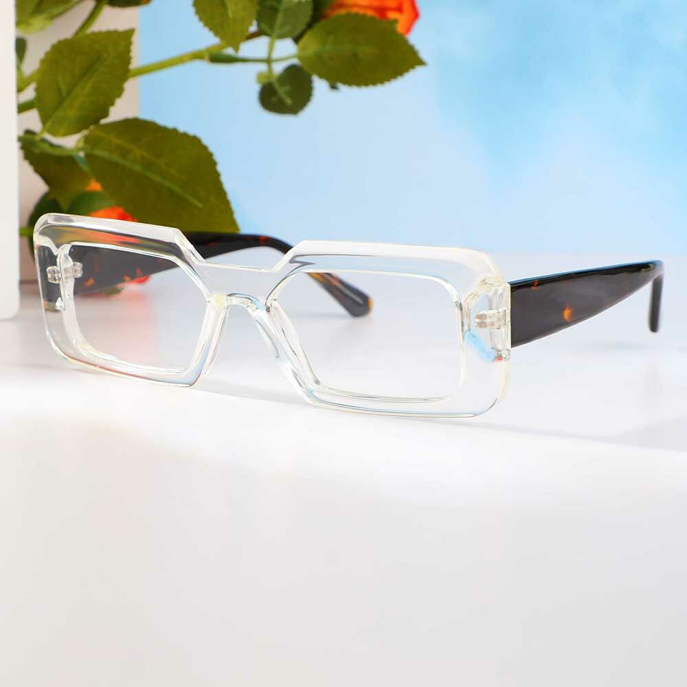 Channing Rechteckige Klare Brille