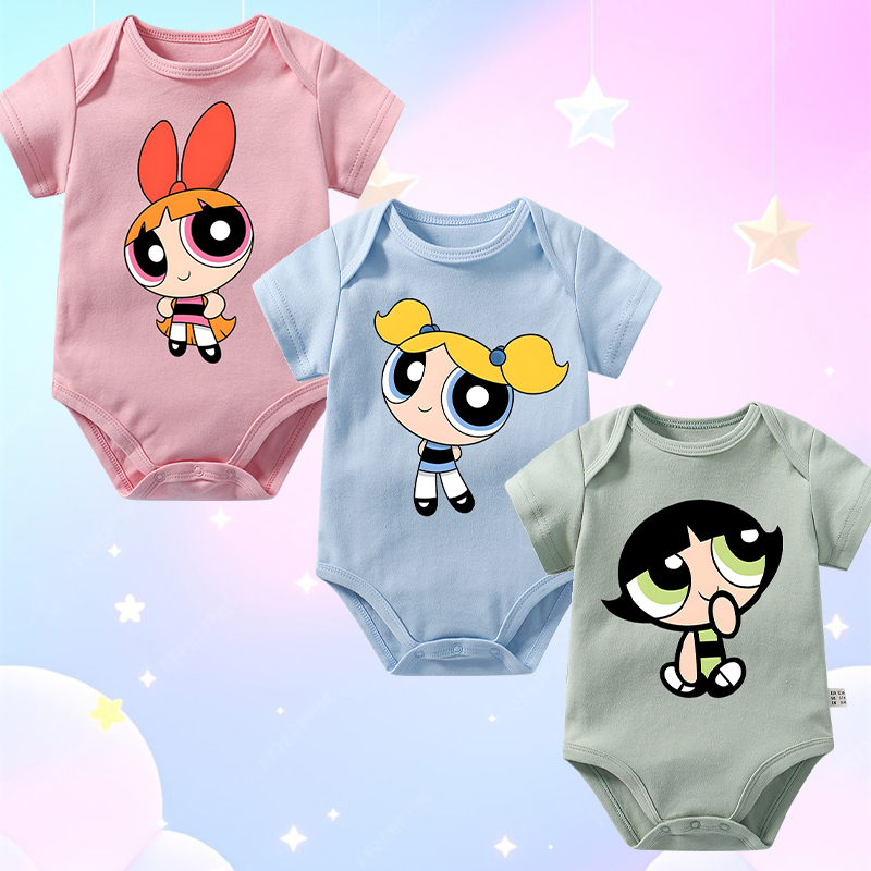 Body personalizado para bebé de Las Chicas Superpoderosas, diseño con bonitos patrones, regalo atractivo para baby shower y nueva mamá