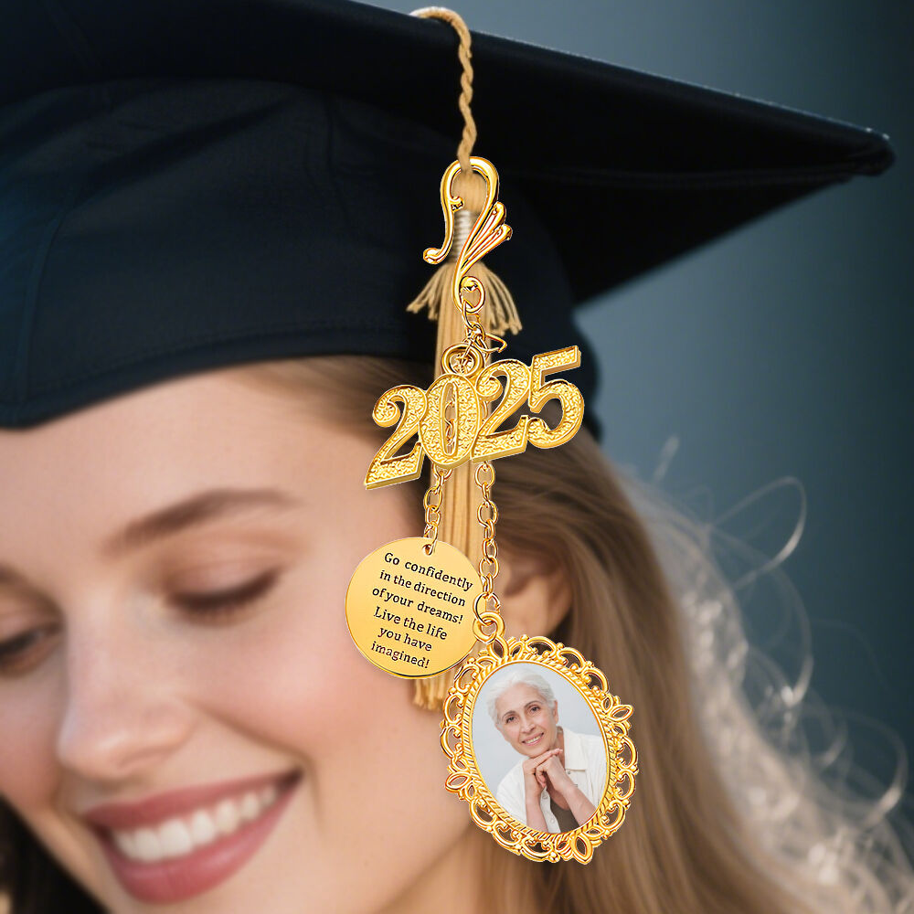 Glands de graduation sur mesure Ajouter photos d’êtres chers comme cadeaux mémoire Médaillon photo
