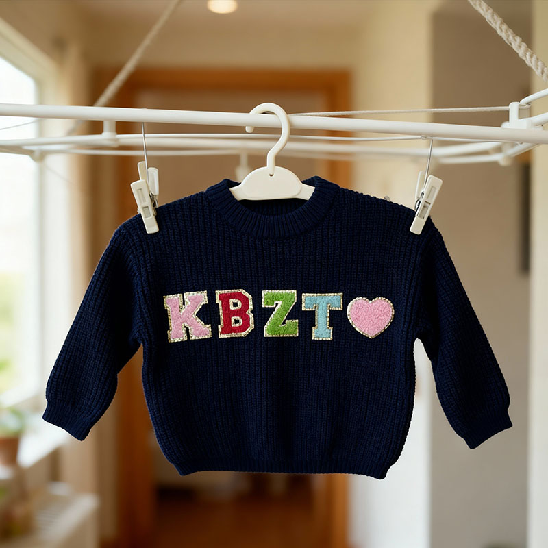 Personalized Letter Embroidered Sweater Creative Gift for Kids