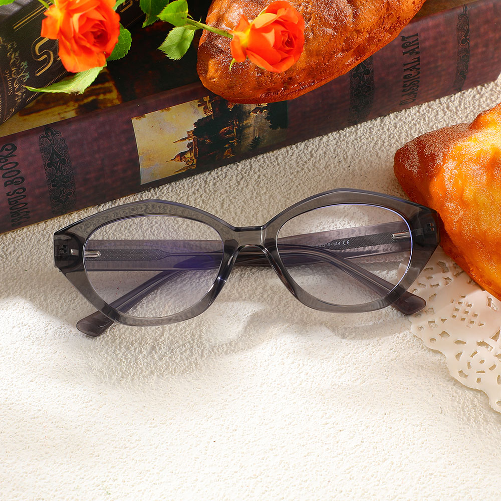 Lunettes de Vue Bobby Ovale Gris 