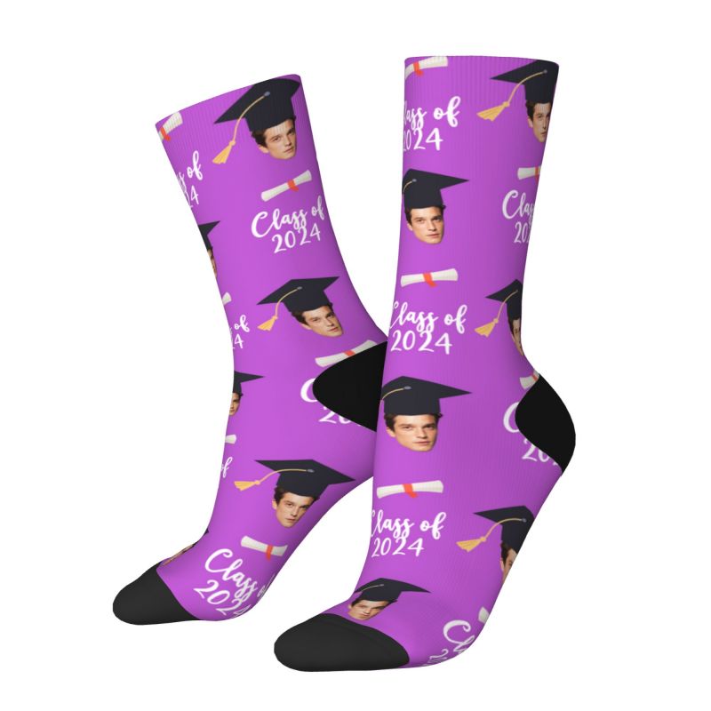 Customized Face Socks Multiple Colors Best Graduation Gift for Friends