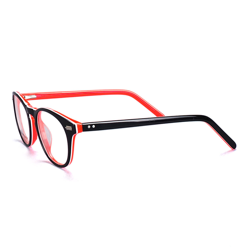 Gusta Round Red Glasses
