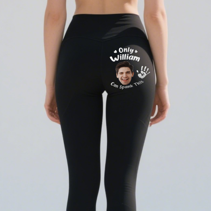 名入れ イラスト 顔写真 レギンス ヨガ ランニング ストレッチ オーダーメイド