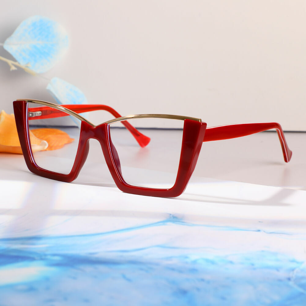 Johnson Cat Eye Red Glasses