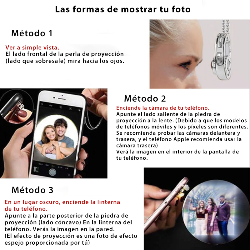 Llavero de proyección de foto personalizada con colgante redondo para pareja