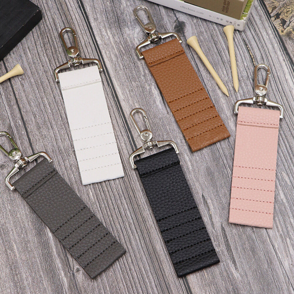 Custom Golf Tee Holder Bag Add Letter Leather Tee Tag Valentine's Day for Husband