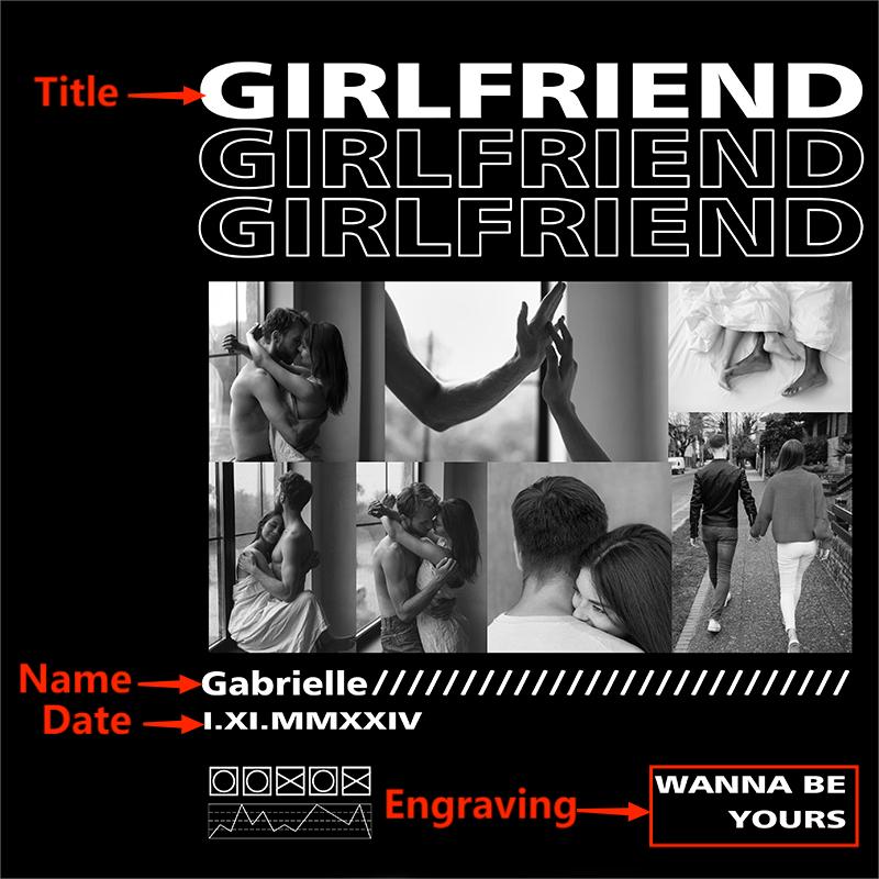 Sweat à capuche personnalisé avec photos et message sur film Cadeau pour amoureux, coton, cadeau St Valentin