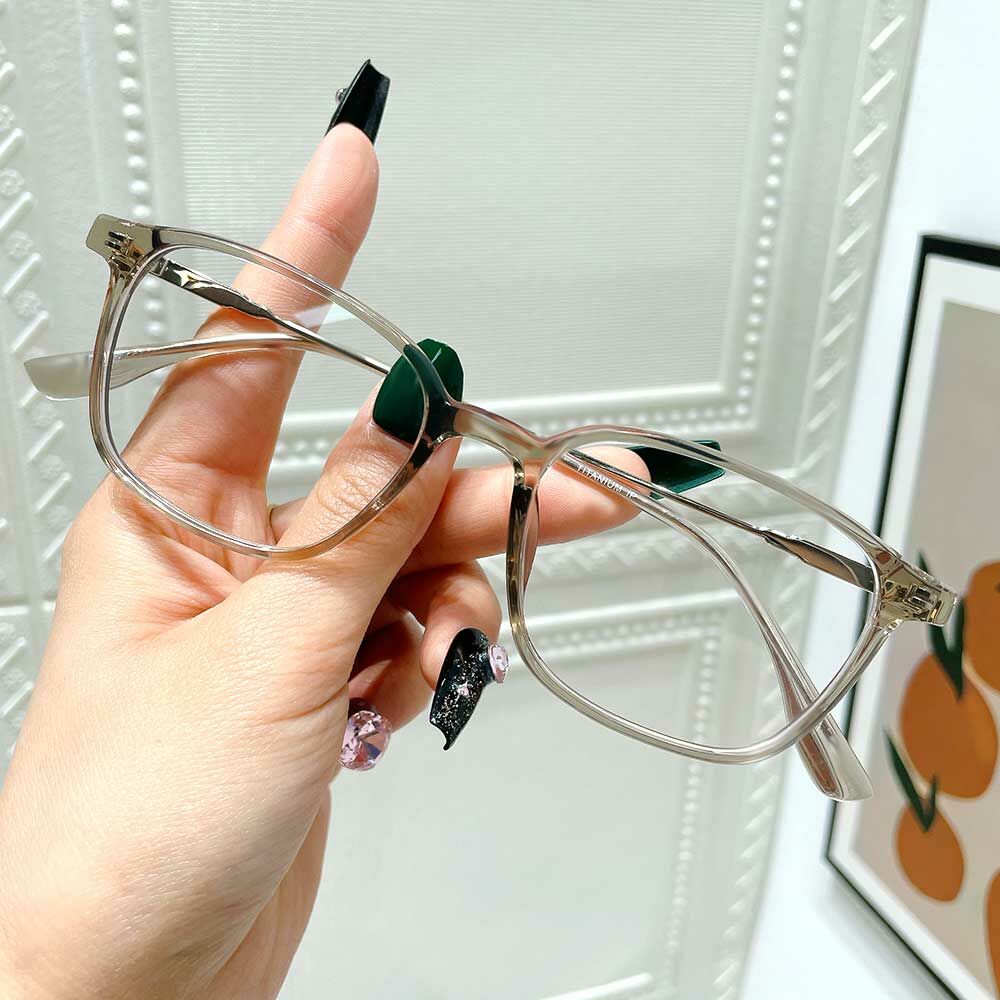 Dick Rechteckig Braun Brille