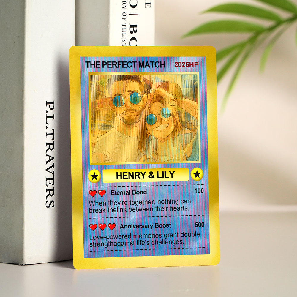 Personalized Lens Anime Poke Card Creative Gift for Couples