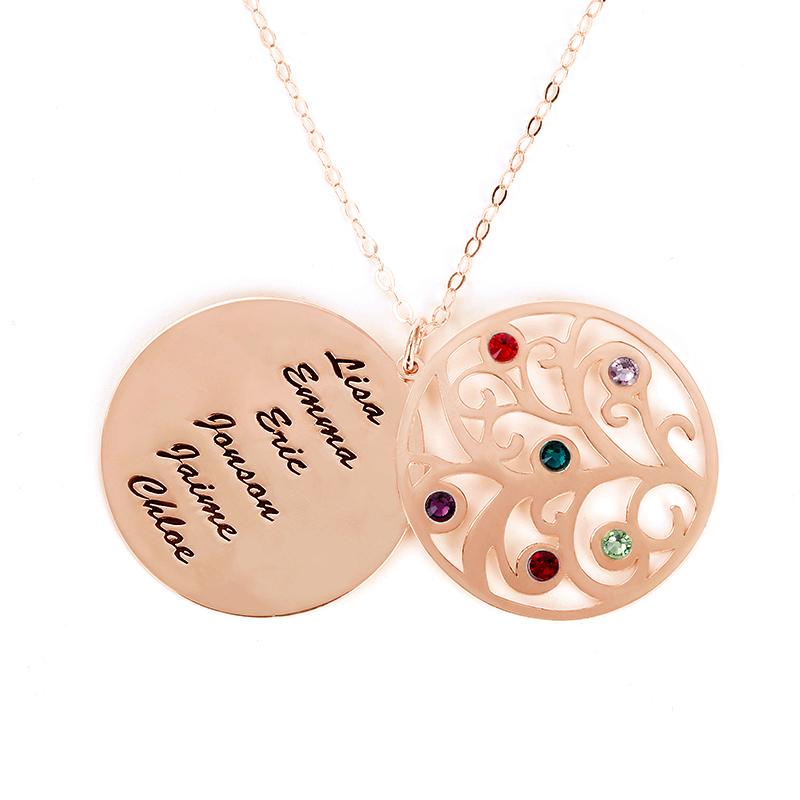 誕生石 刻印 ファミリー 家族 ネックレス オーダーメイド