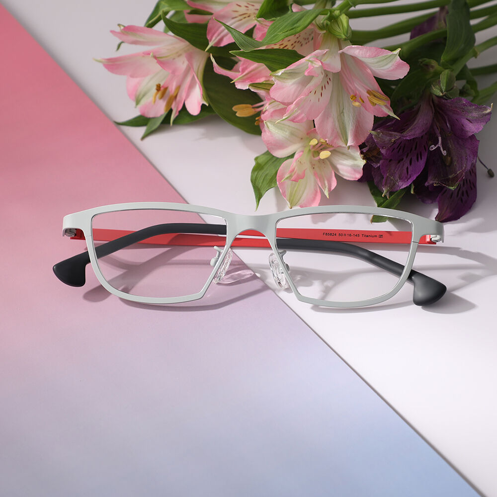 Regin Rectangle Silver Glasses