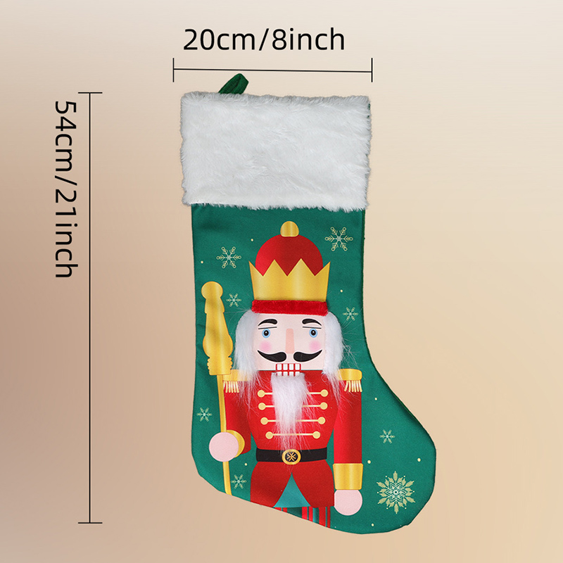 Chaussettes de Noël personnalisées soldat avec nom brodé Cadeaux pour la famille