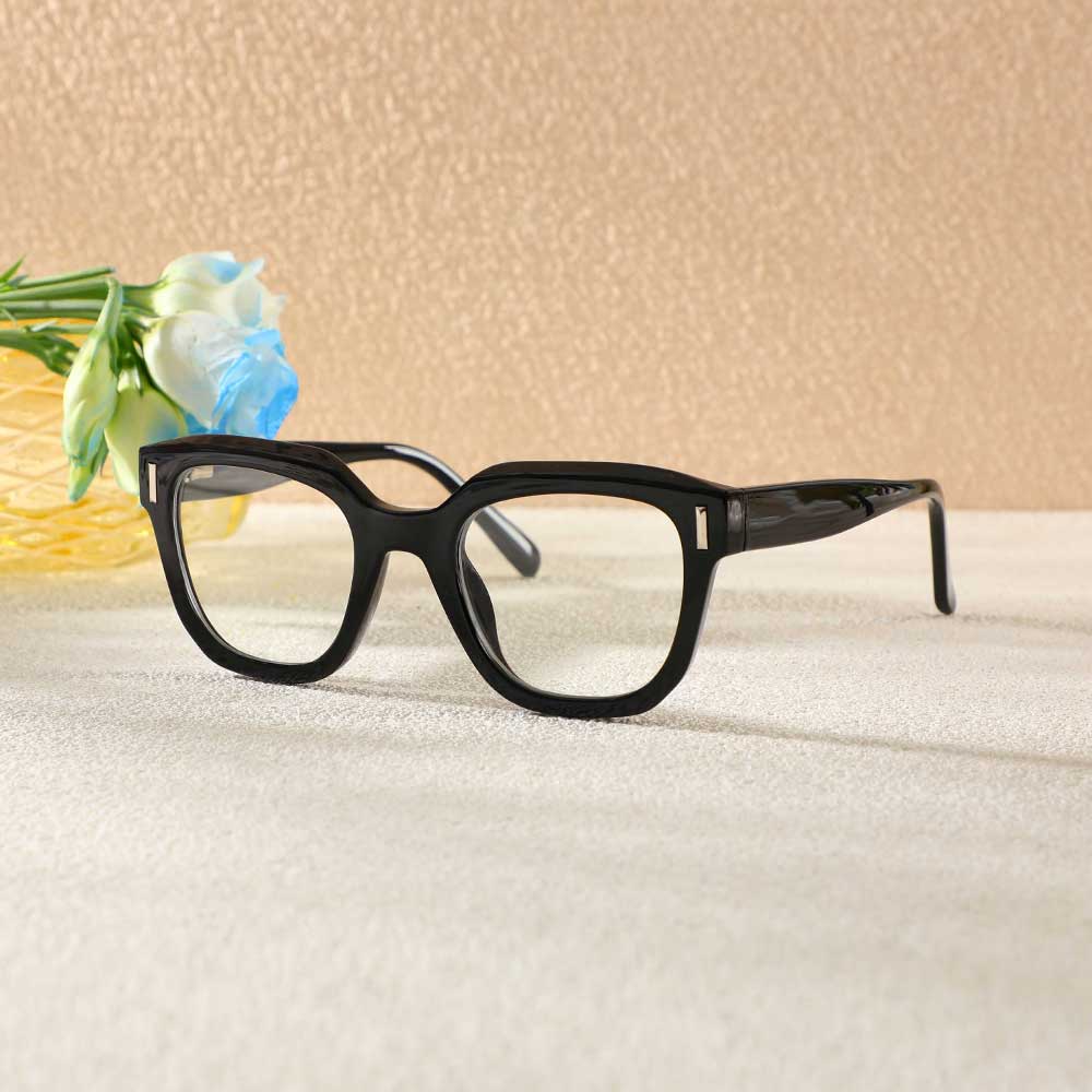 Rob Quadratische Schwarze Brille