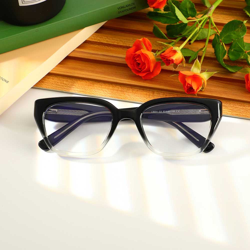 Occhiali da Vista Stevenson Cat Eye Nero Chiaro 