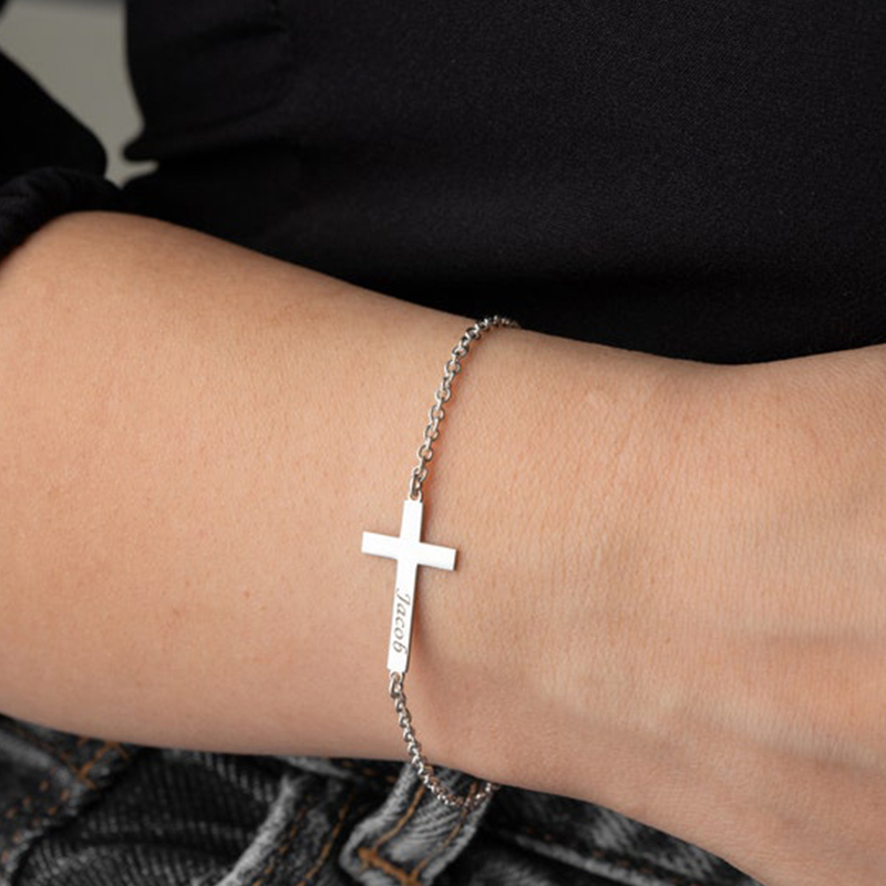Personalized Cross Name Bracelet Simple Gift For Friends