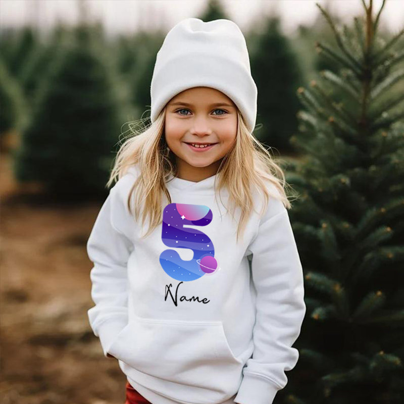 Personalized Kids Hoodies Customized Name And Age Birthday Gifts For Children