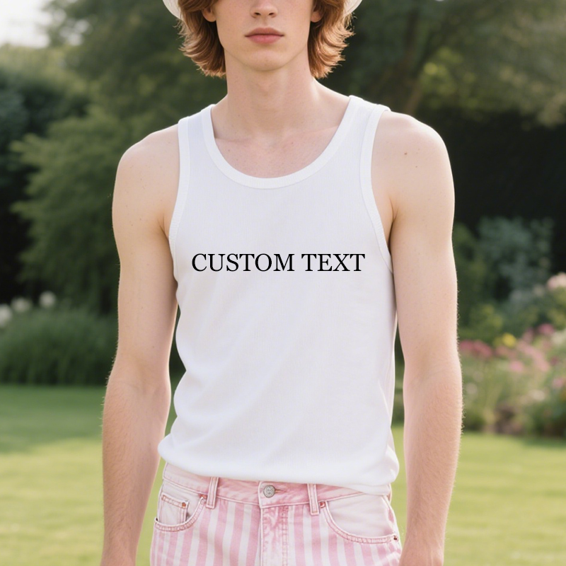 Personalized Tank Top Custom Text Design Your Own Creative Gift for Friends Loved Ones