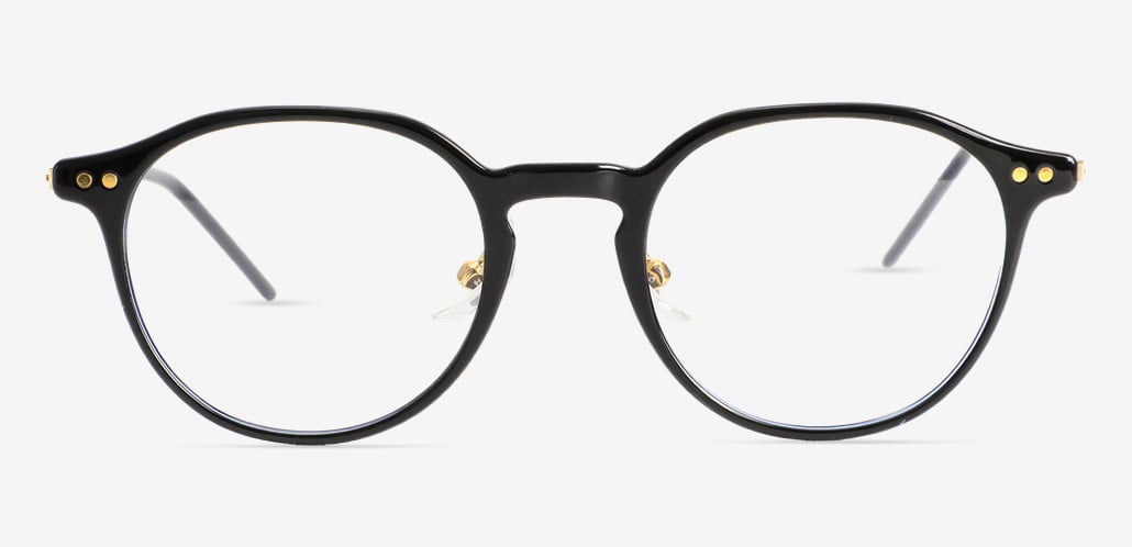 Quintion Black Round Glasses