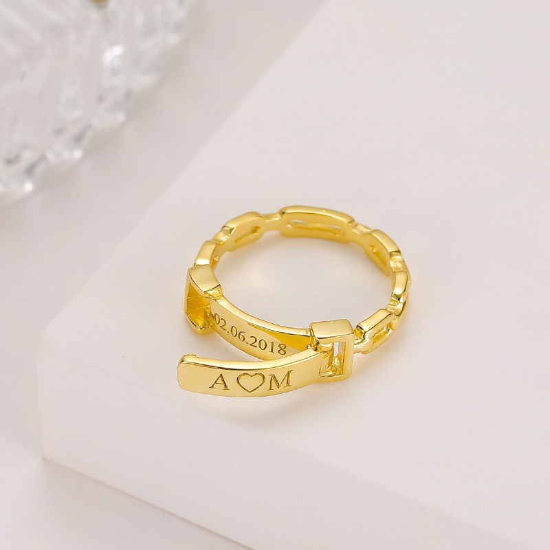 Personalized Creative Rings Custom Letters And Dates Fun Gifts