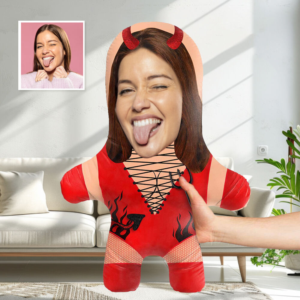 Custom Face Pillow Sexy Devil Face Pillow Idea Picture Pillows Spoof Doll for Boyfriend