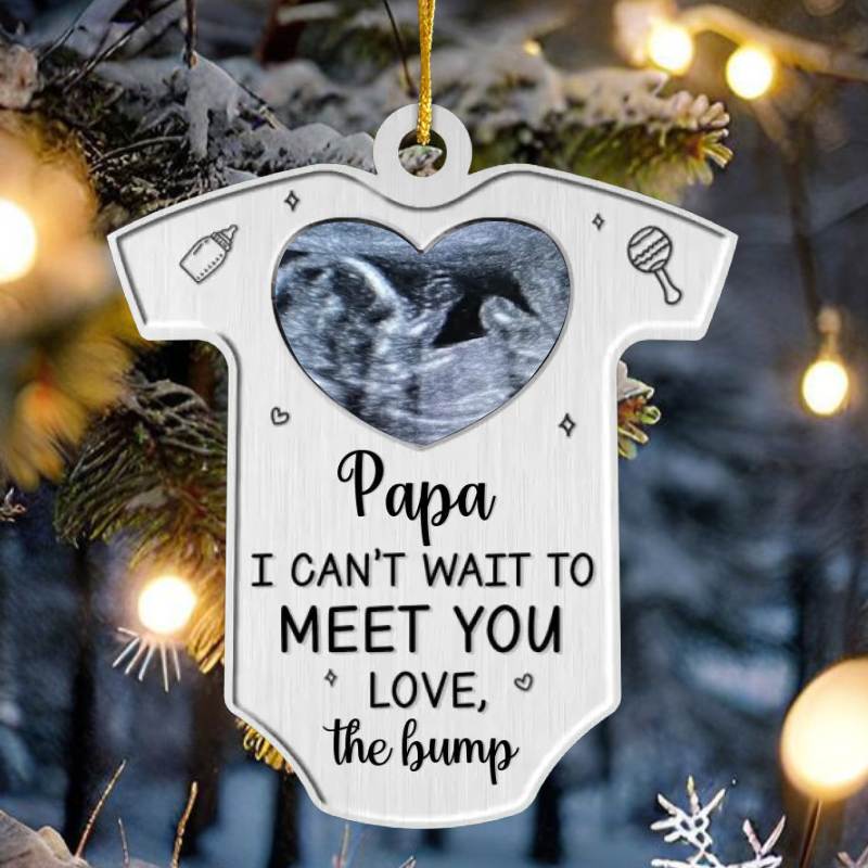 Personalized Christmas Tree Ornaments Custom Fetus Photos Fun Gifts For Dad
