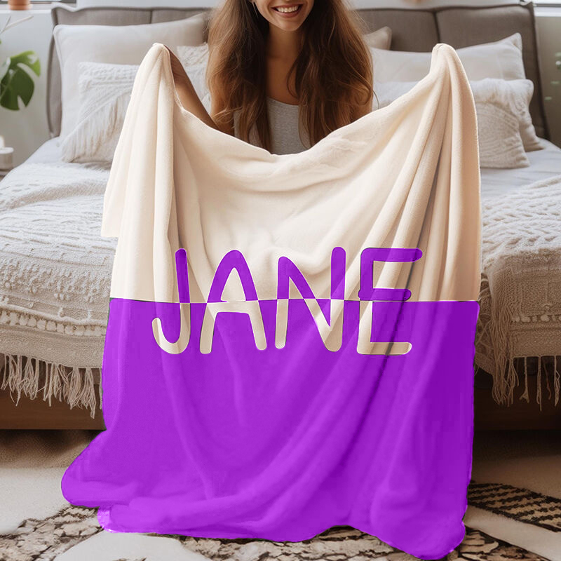 Personalized Name Blanket Stylish Present for Friend