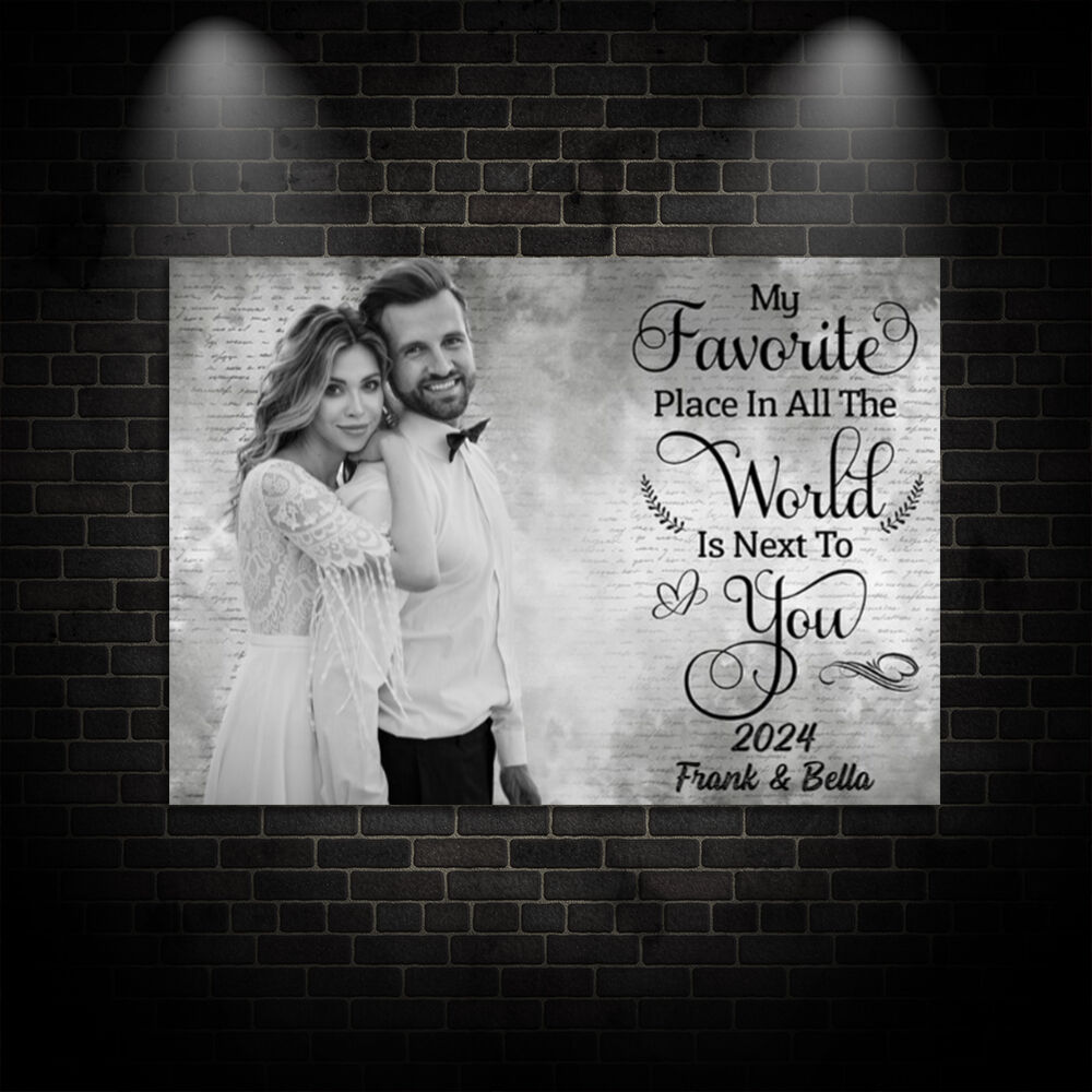 Toile murale personnalisée - Cadeau idéal pour la Saint-Valentin