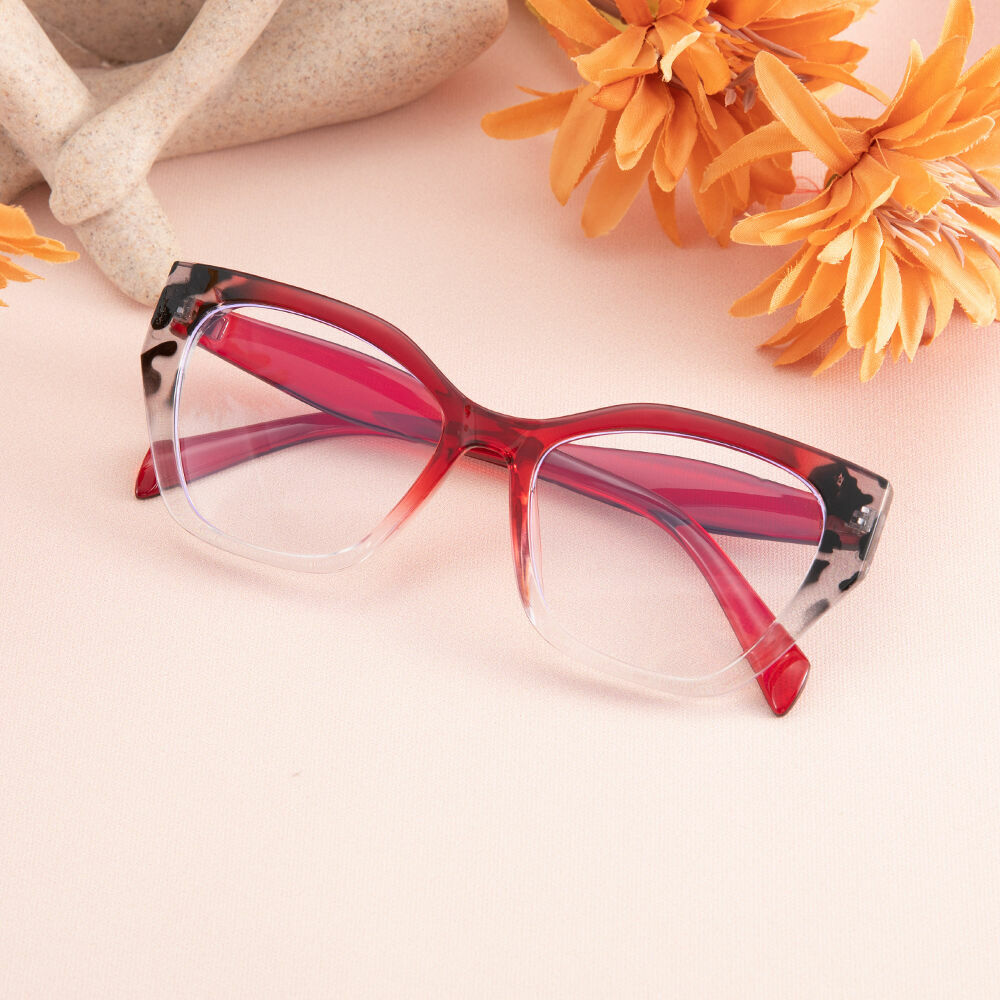 Kristin Cat Eye Red Glasses