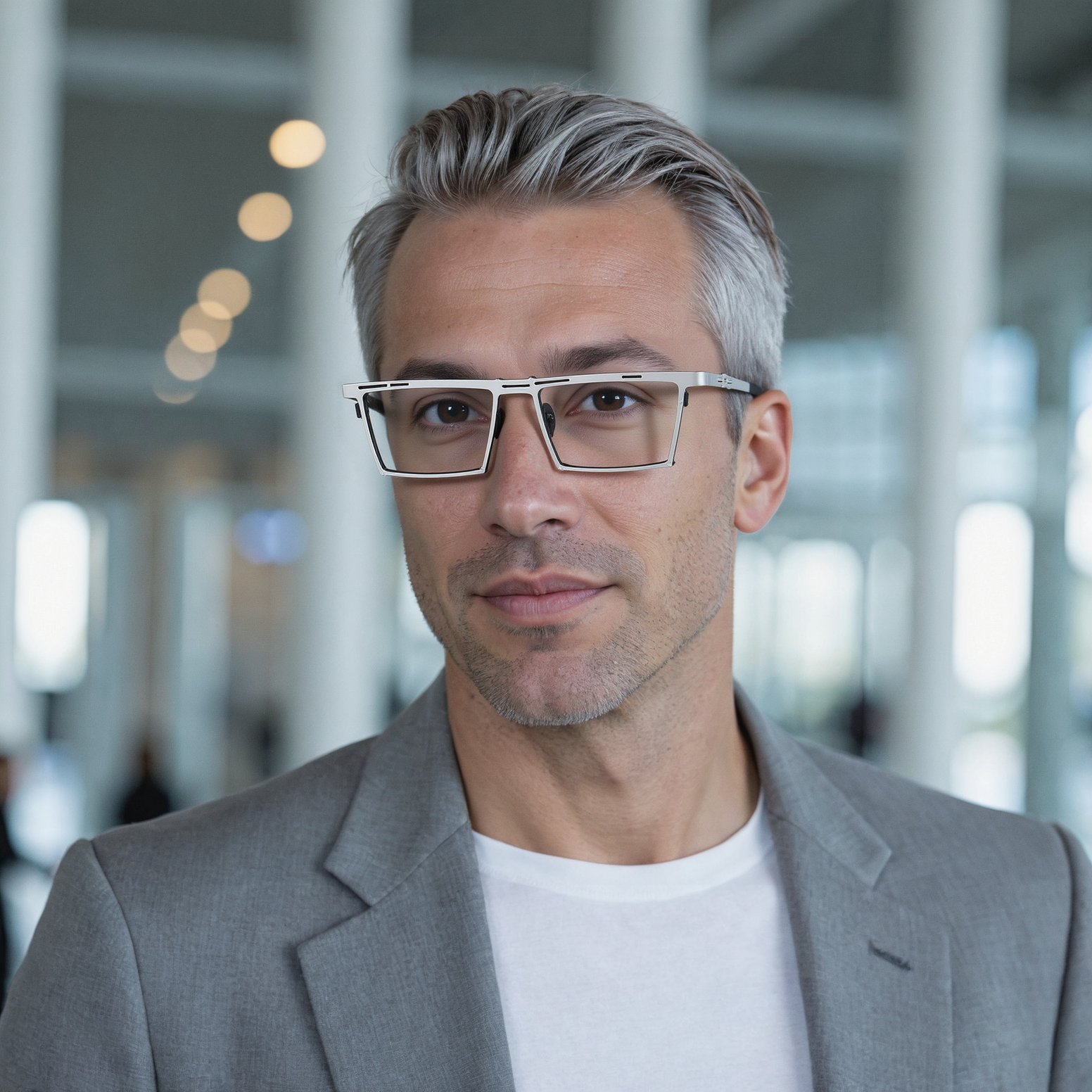 Wit Rectangle White Glasses