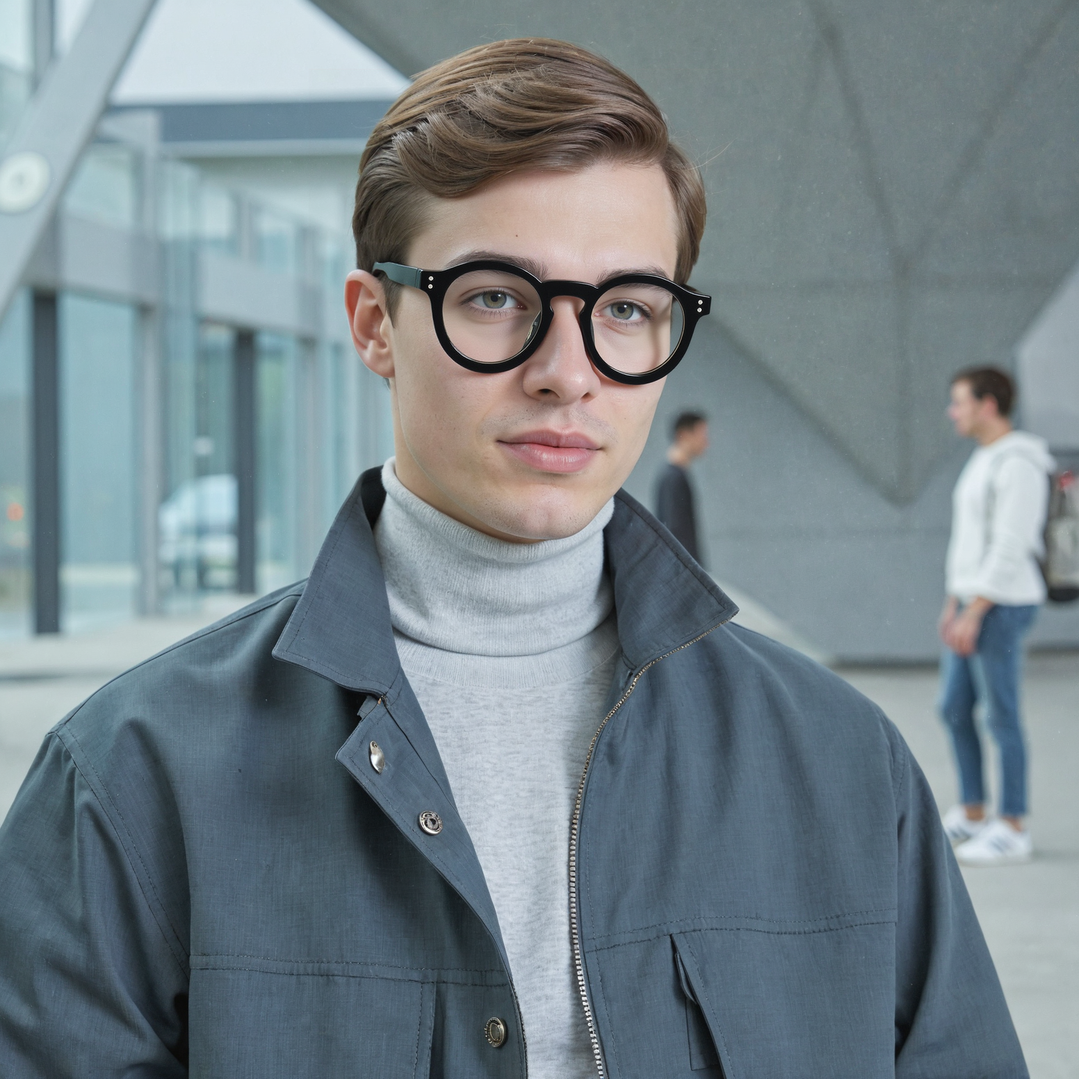 Donahue Runde Schwarze Brille