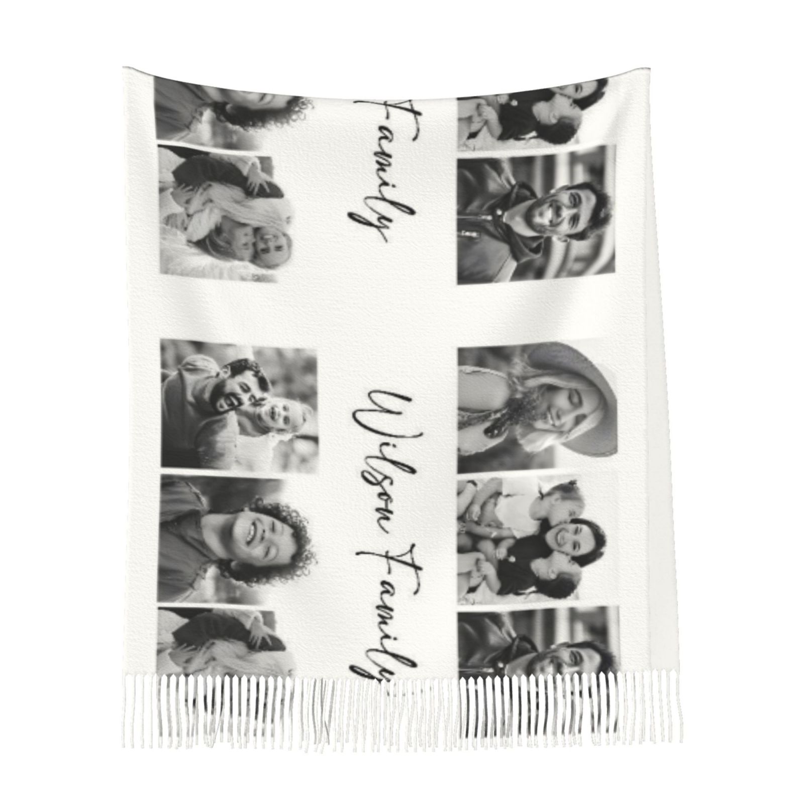 Custom Scarves with Family Photos Are a Practical New Year Gift for Family Members