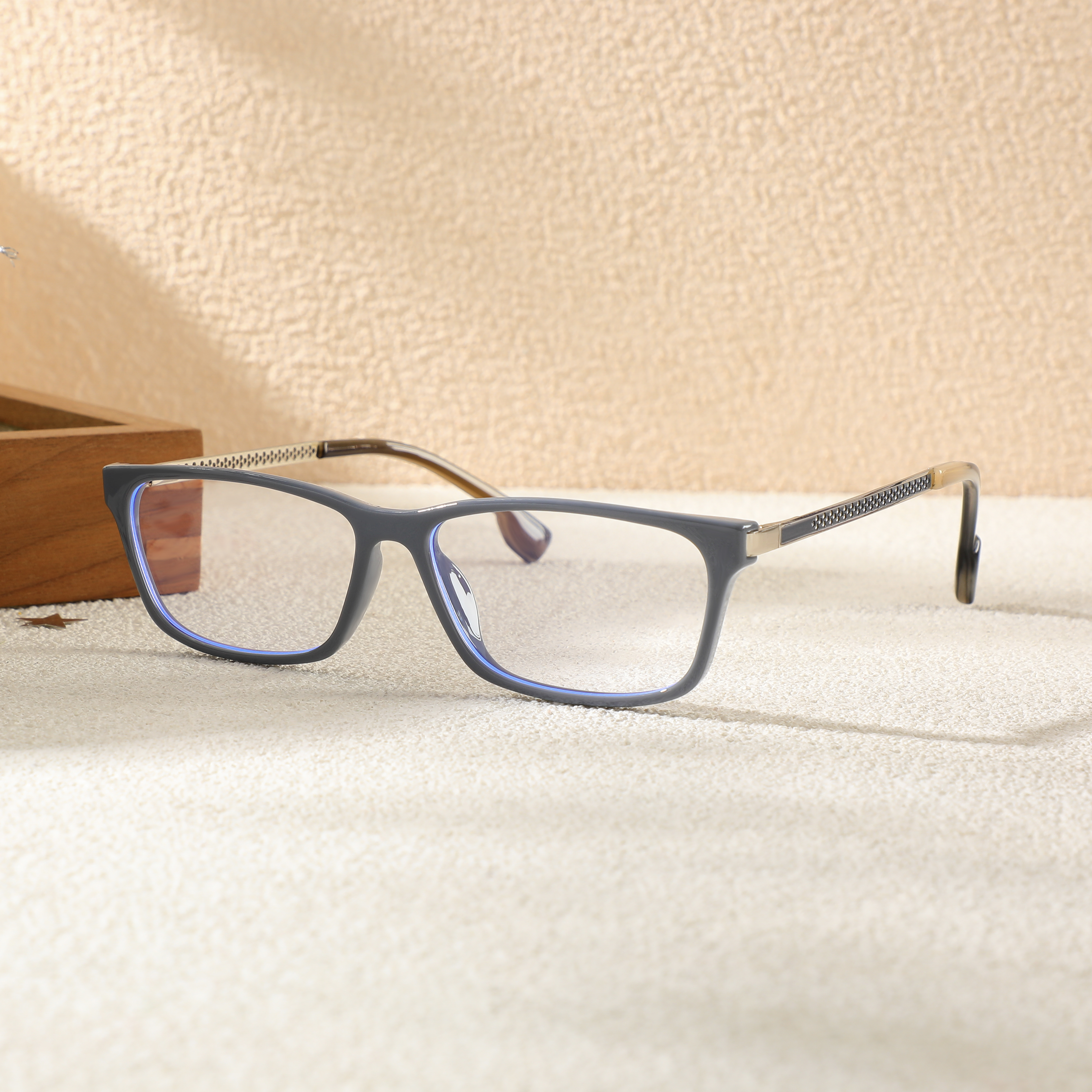 Occhiali da Vista Eddie Rettangolare Blu 