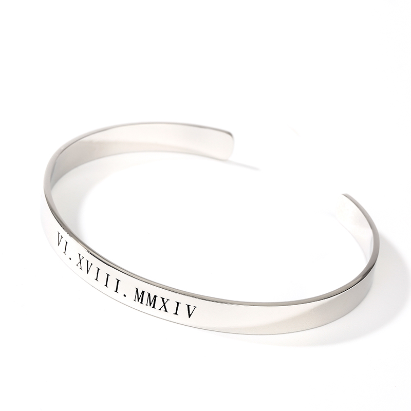 シンプル メッセージ ネーム 刻印 バングル