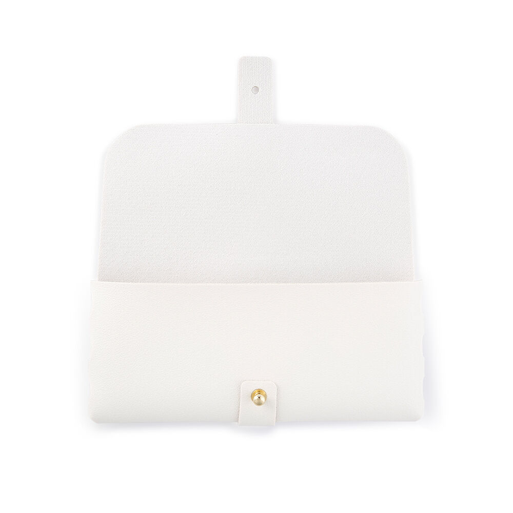 Custodia per occhiali in pelle sintetica (bianco)